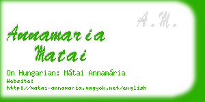 annamaria matai business card