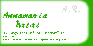 annamaria matai business card